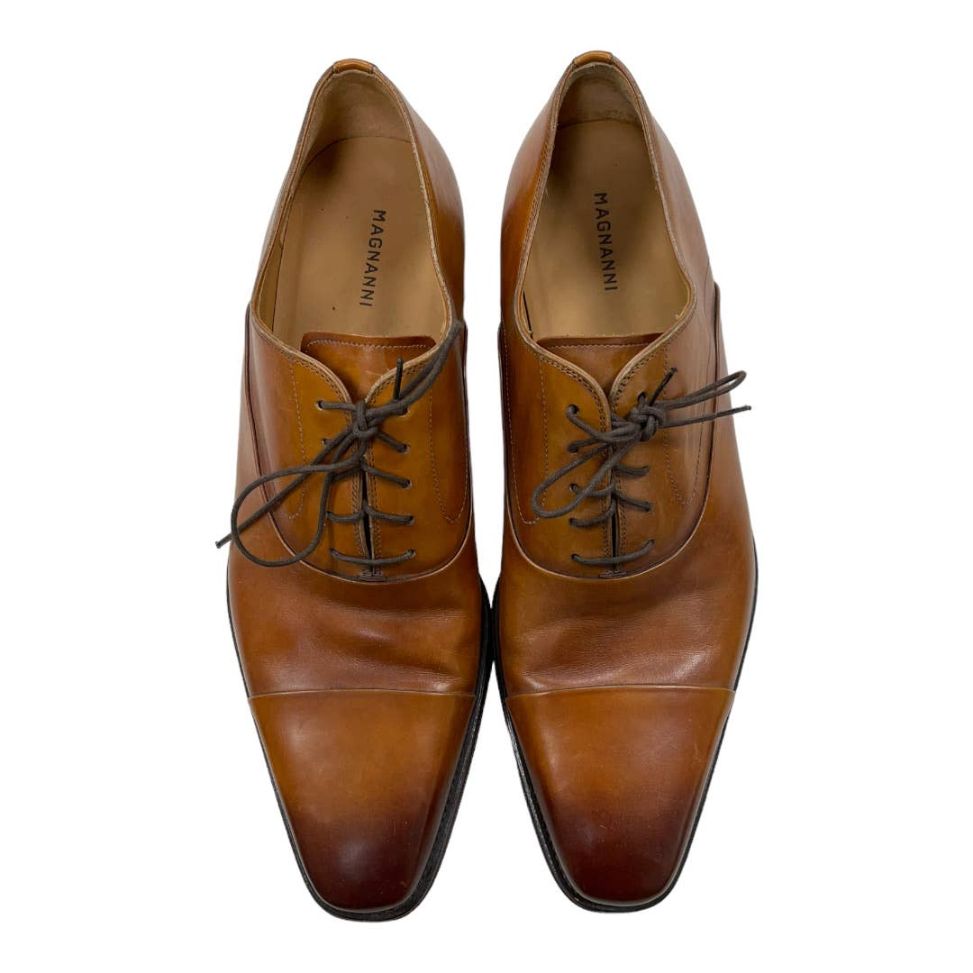 Magnanni Saffron Cuero Lace Up Oxfords Shoes Leather Size 12 Brown - Premium from Magnanni - Just $149.00! Shop now at Finds For You