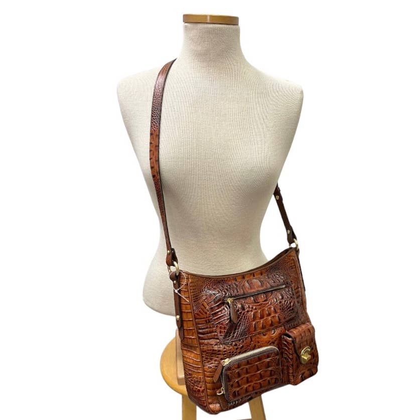 Brahmin Pecan Melbourne Large Crossbody Handbag Purse Leather New - Premium from Brahmin - Just $259.00! Shop now at Finds For You