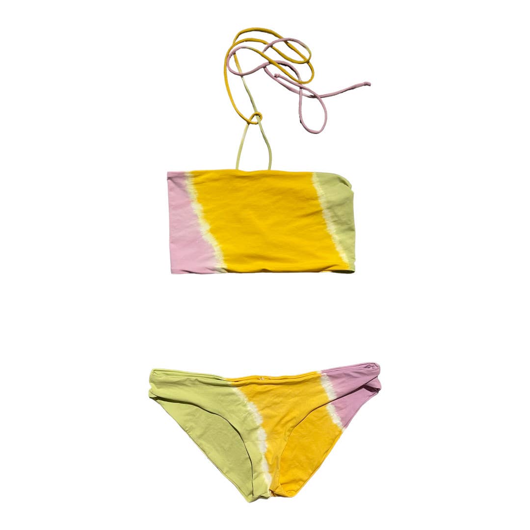 L*SPACE Revolve Set Beach Wave Print Bikini Top Sandy Bikini Bottom S - Premium from L* SPACE - Just $99.0! Shop now at Finds For You