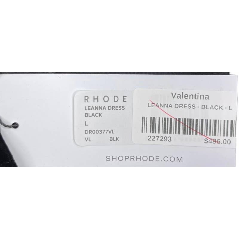 Rhode Leanna Twist Front Velvet Dress Size Large Black New - Premium from Rhode - Just $299.0! Shop now at Finds For You