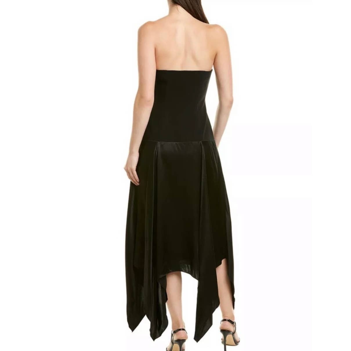 Cinq A Sept Elsa Strapless LBD Hankerchief Hem Size 6 Black New - Premium from cinq a sept - Just $159.0! Shop now at Finds For You