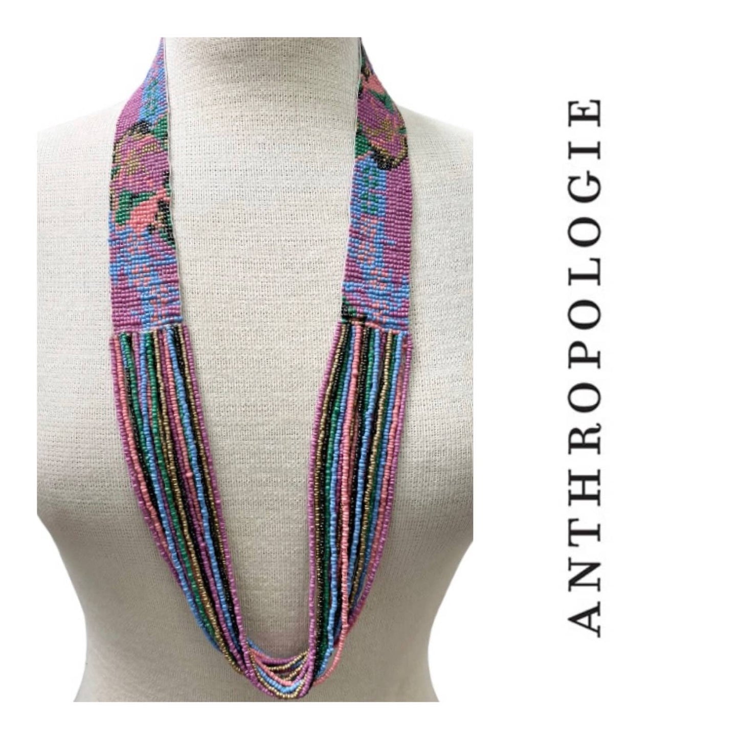 Anthropologie Sead Beaded Boho Waterfall Statement Necklace - Premium from Anthropologie - Just $119.0! Shop now at Finds For You