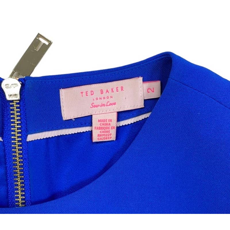 Ted Baker Panache Cut Out Dress Size 2 Ted 4 US Blue - Premium from Ted Baker - Just $149.0! Shop now at Finds For You