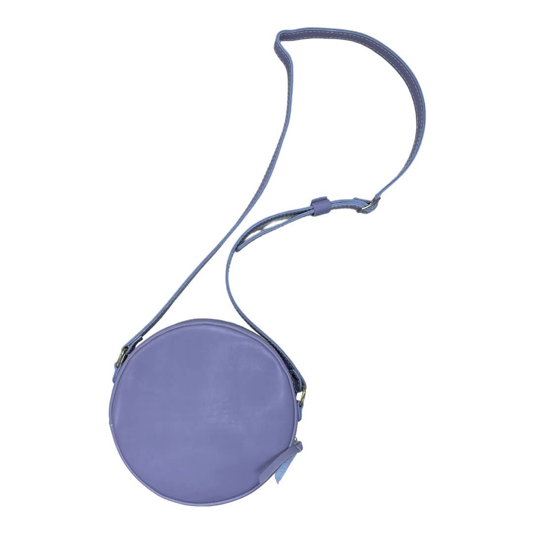 Portland Leather Goods Large Circle Crossbody Handbag New Lavendar - Premium from Portland Leather Goods - Just $119.0! Shop now at Finds For You