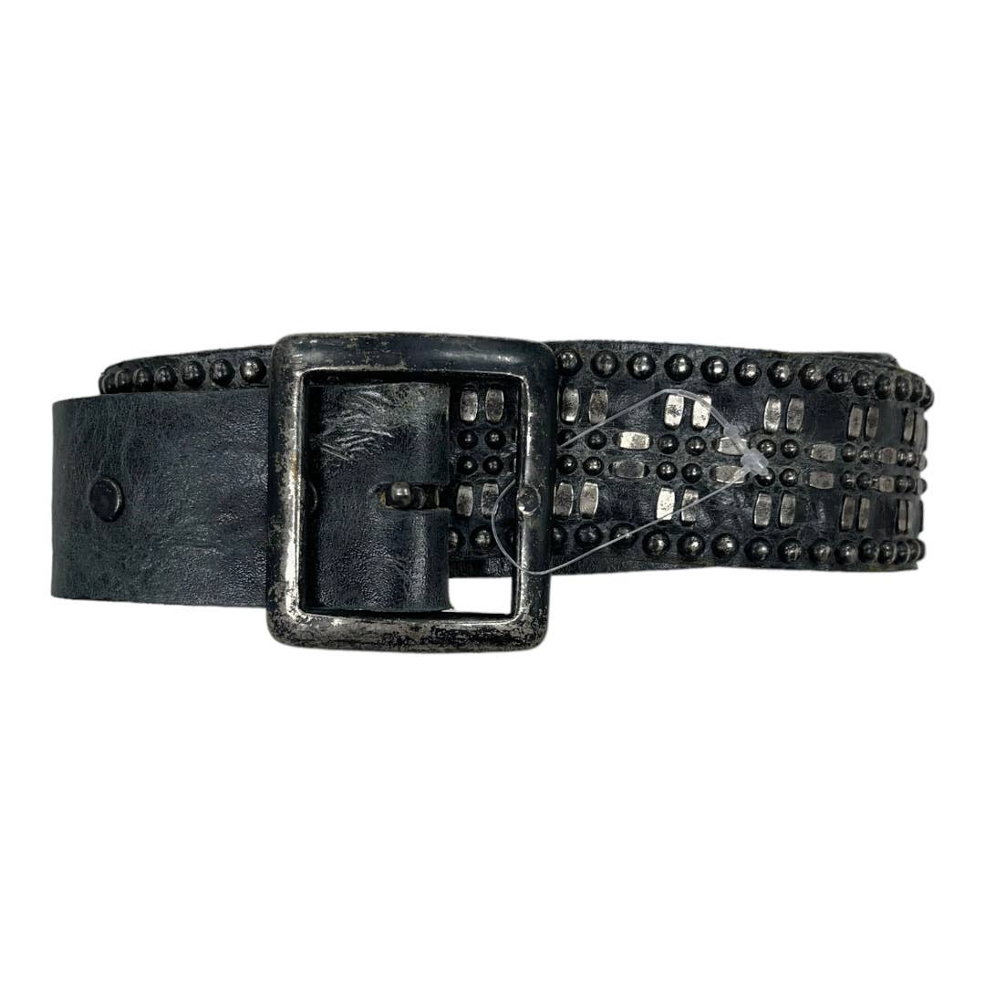 Caleen Cordero Studded Leather Rustic Belt Black Hand Crafted - Premium from Calleen Cordero - Just $179.0! Shop now at Finds For You