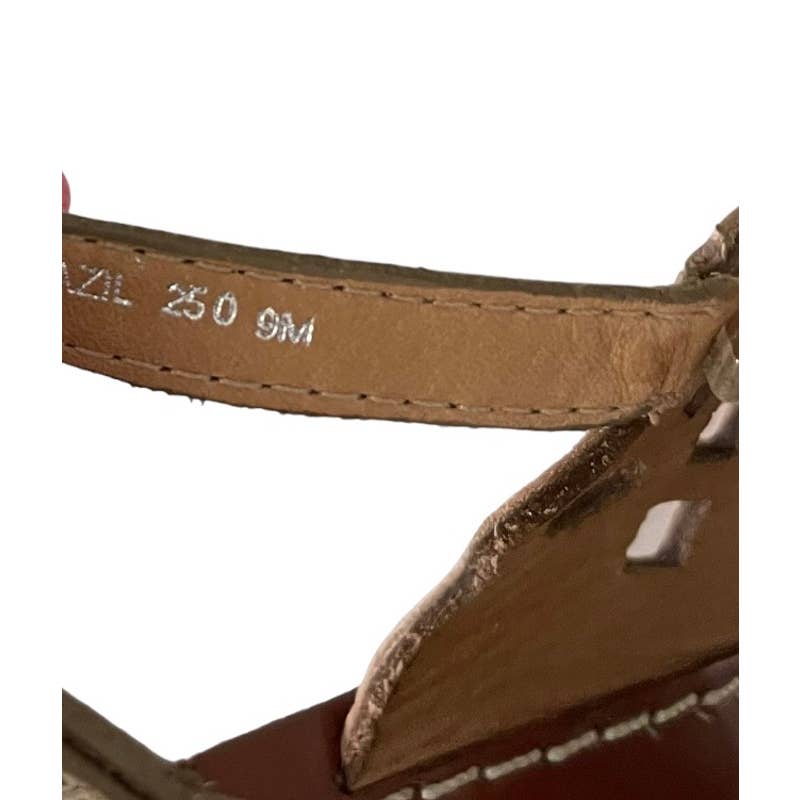 Tory Burch Nori Laser Cut Wedge Sandals Size 9 Gold - Premium from Tory Burch - Just $139.0! Shop now at Finds For You