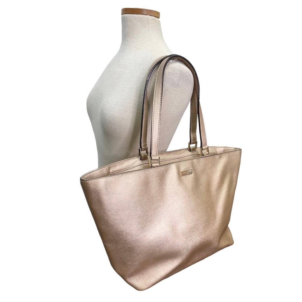 Kate Spade Rose Gold Saffiano Leather Tote Handbag Bag - Premium from Kate Spade - Just $79.0! Shop now at Finds For You