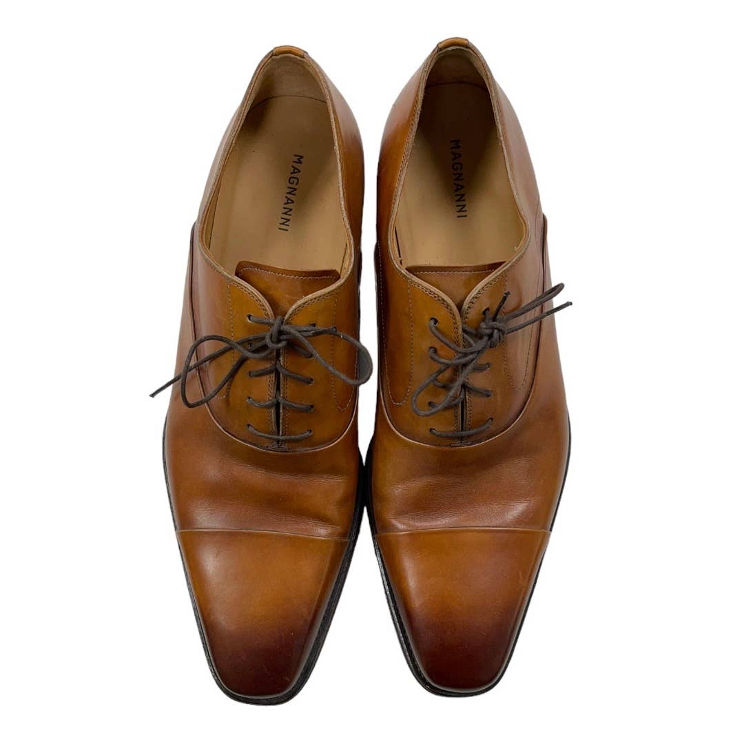 Magnanni Saffron Cuero Lace Up Oxfords Shoes Leather Size 12 Brown - Premium from Magnanni - Just $149.00! Shop now at Finds For You