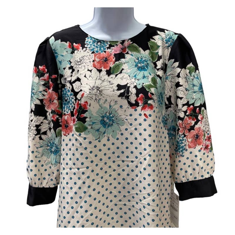 Zara Polka Dot and Floral Dress Size M - Premium from ZARA - Just $59.0! Shop now at Finds For You