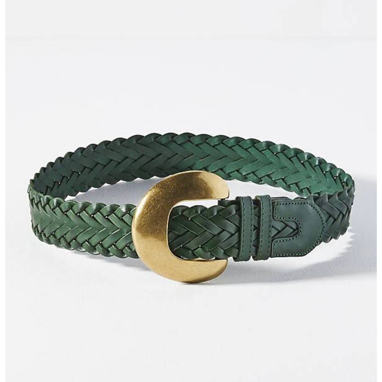 Anthropologie Green Woven Waist Leather Belt Size Small New - Premium from Anthropologie - Just $99.00! Shop now at Finds For You