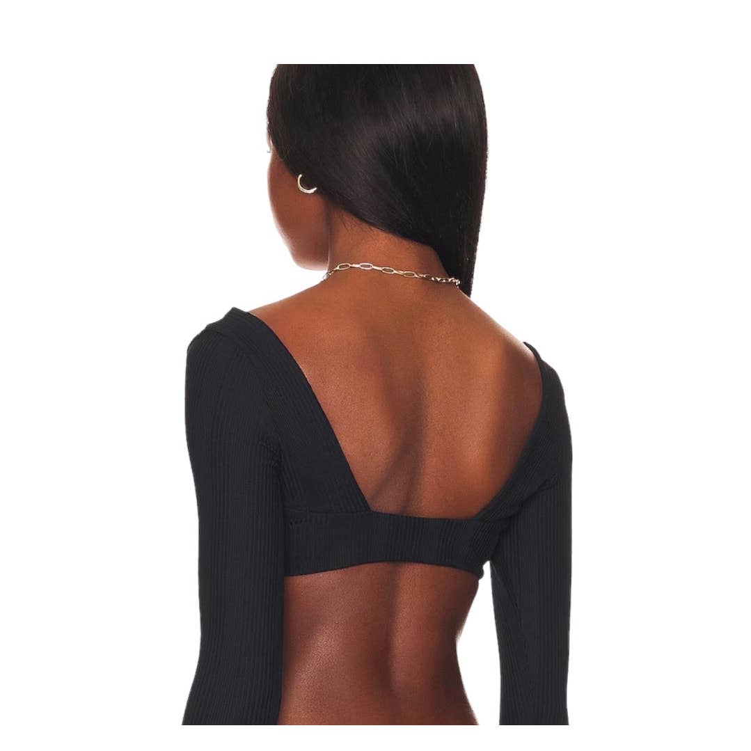 L*SPACE Revolve Beatrix Pointelle Bikini Top Swim Size M Cream New - Premium from L*SPACE - Just $119.0! Shop now at Finds For You