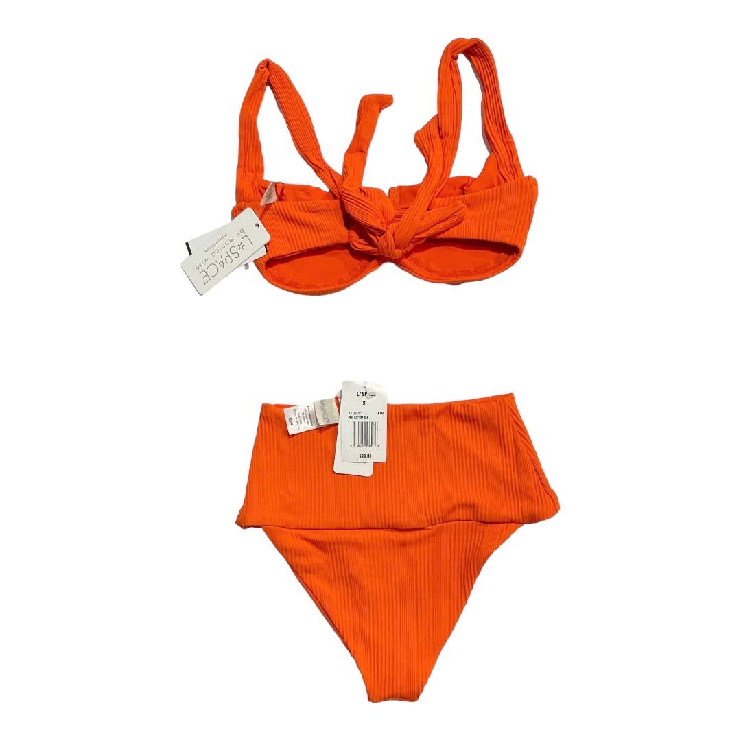 L*SPACE Revolve Set Camellia Pointelle Bikini Top Desi Bottom Swim S - Premium from L*SPACE - Just $139.0! Shop now at Finds For You
