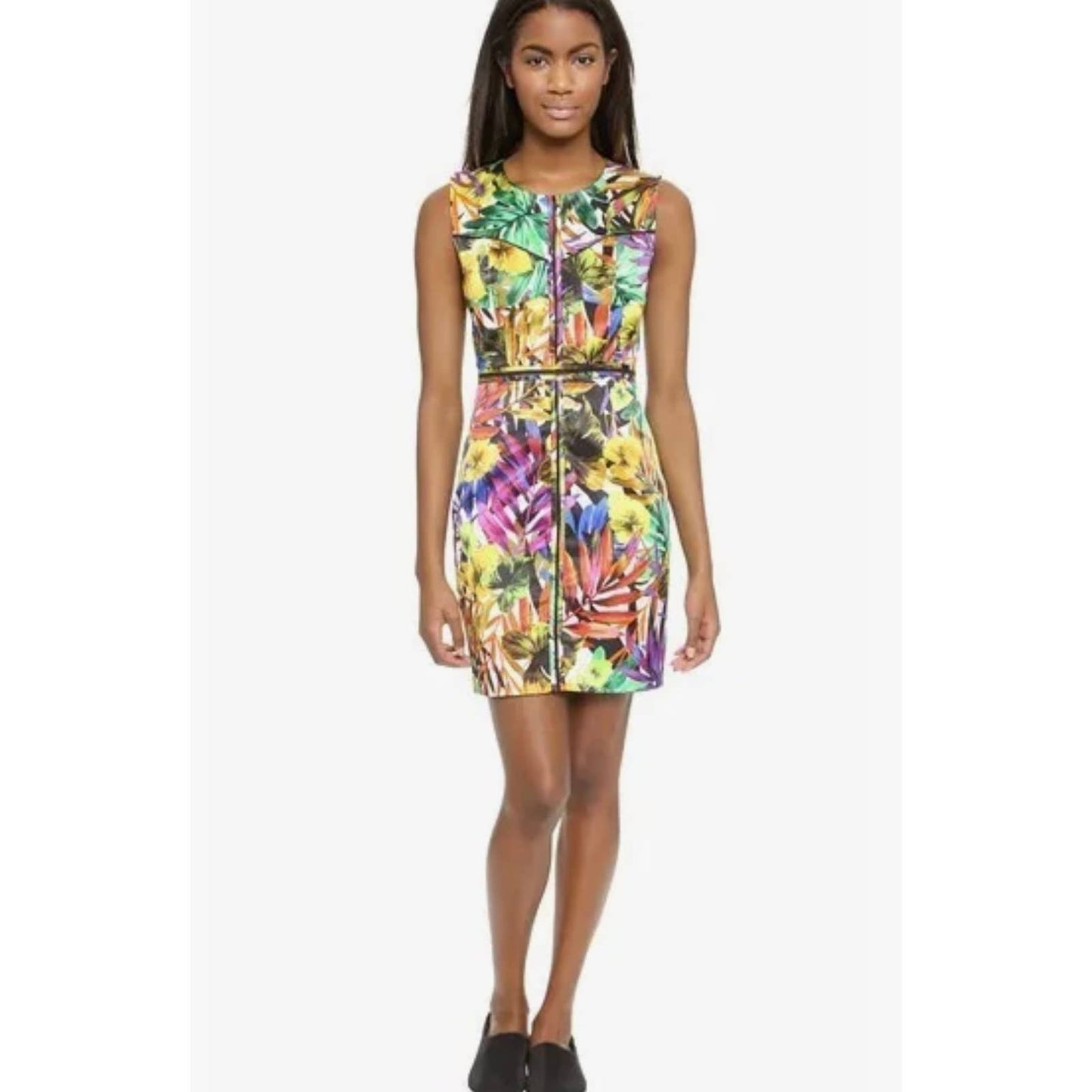 Milly Angular Tropical Print Sleeveless Pencil Dress Colorful Size 4 New - Premium from MILLY - Just $179.0! Shop now at Finds For You