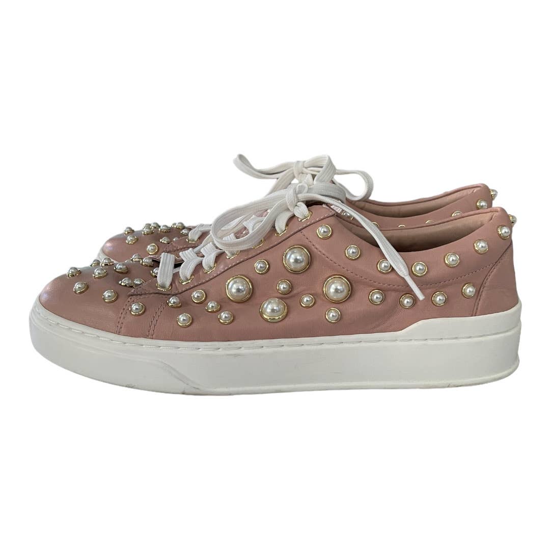 Stuart Weitzman Pearline Lace Up Sneakers Shoes Leather Size 9.5 - Premium from Stuart Weitzman - Just $179.00! Shop now at Finds For You