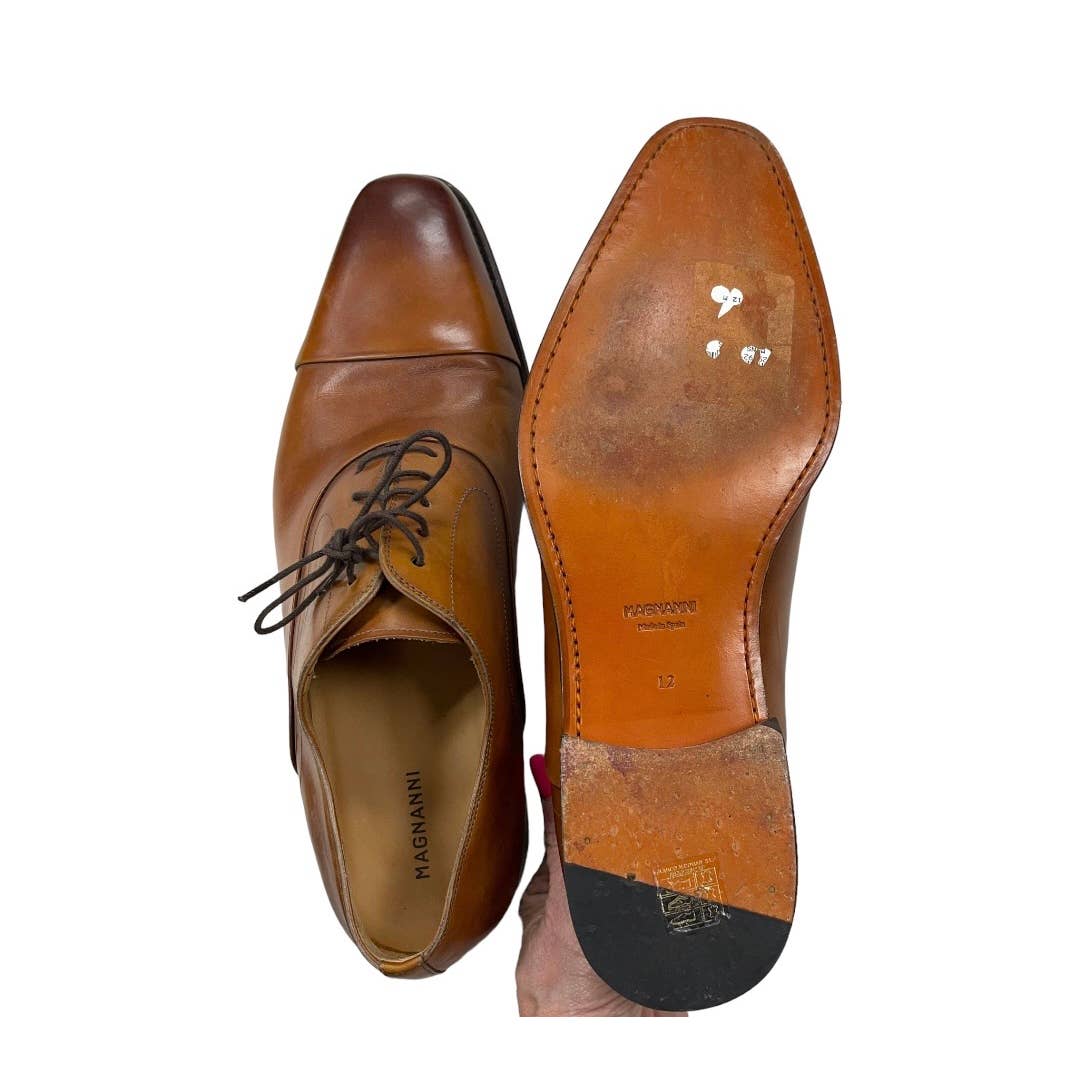 Magnanni Saffron Cuero Lace Up Oxfords Shoes Leather Size 12 Brown - Premium  from Magnanni - Just $149.00! Shop now at Finds For You