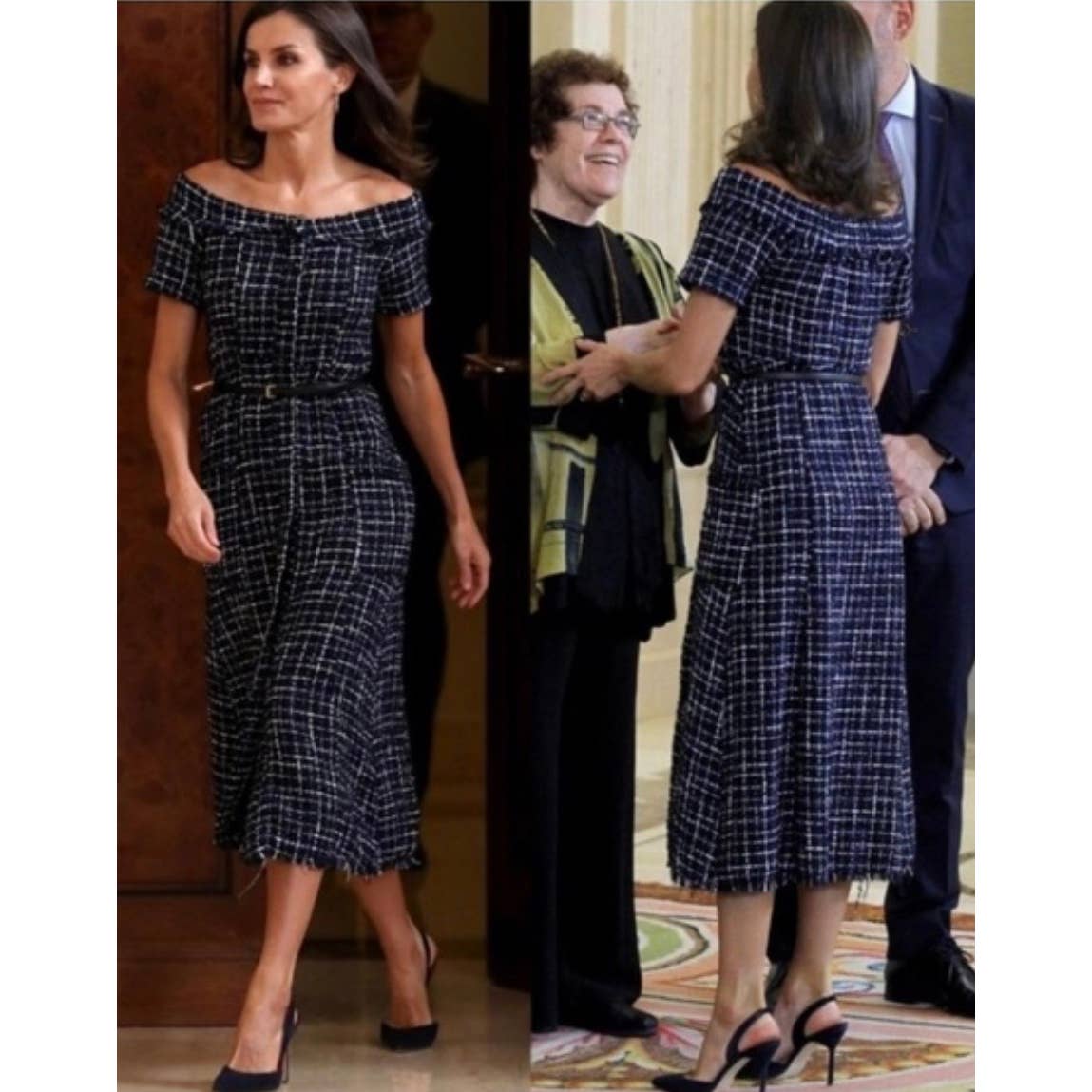 Zara Tweed Midi Dress ASO Queen Letizia Spain Blogger Favorite XL New - Premium from ZARA - Just $139.0! Shop now at Finds For You