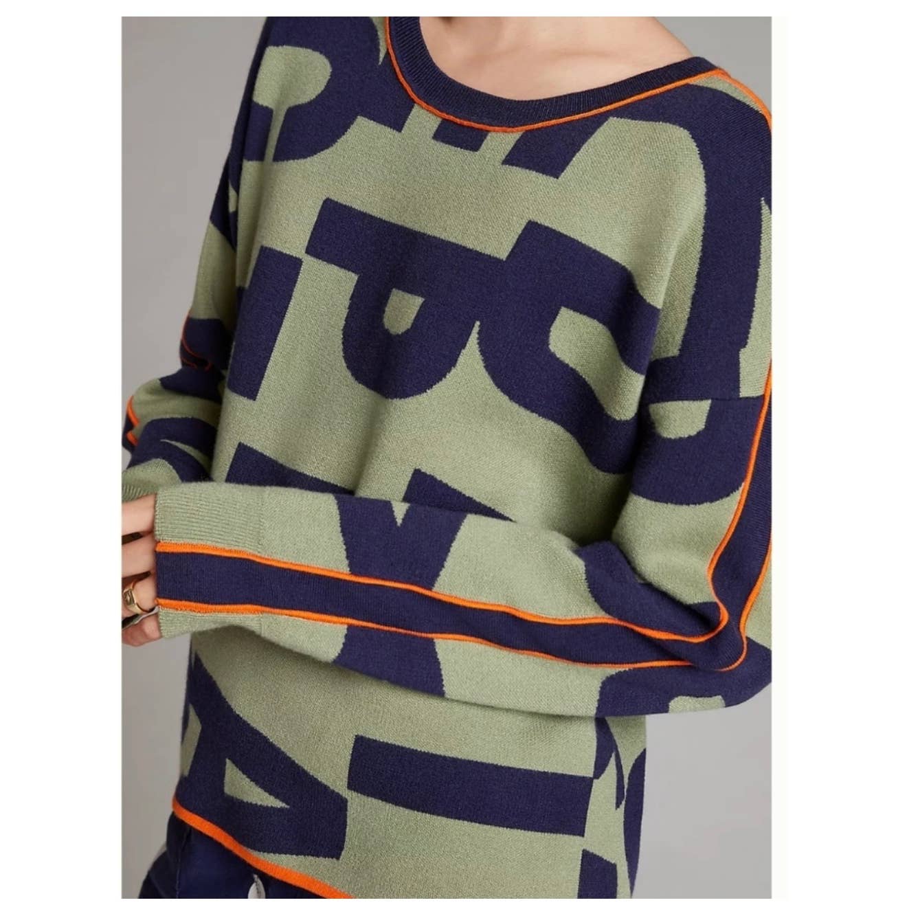 Anthropologie Daily Practice Logo Sweater Knit Size XL New - Premium from Anthropologie - Just $129.0! Shop now at Finds For You