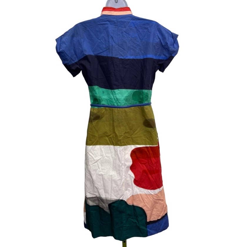 Boglioli Milan Colorful Abrstact Button Front Dress Sz 42 Made in Italy - Premium from Boglioli - Just $249.0! Shop now at Finds For You