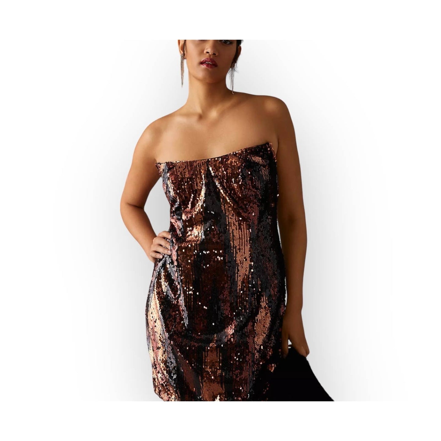 Anthropologie Strapless Sequin Mini Dress Plus Size 1X New - Premium from Anthropologie - Just $139.00! Shop now at Finds For You
