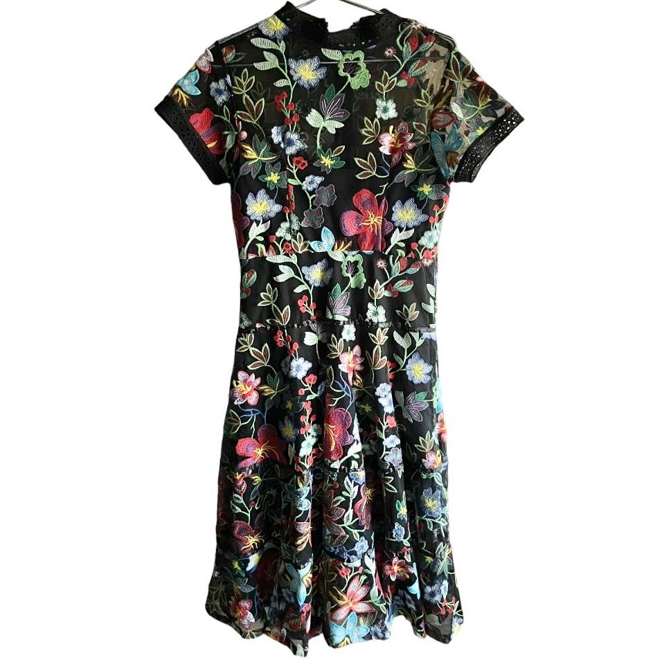 Anthropologie Vone Floral Embroidered Midi Dress Size 12 - Premium from Anthropologie - Just $229.0! Shop now at Finds For You