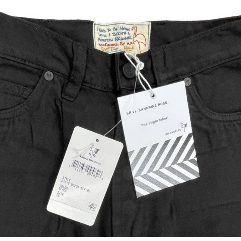 Free People x Sandrine Rose Wide Leg Pants Buckle Size 25 Black New - Premium from Free People - Just $85.00! Shop now at Finds For You
