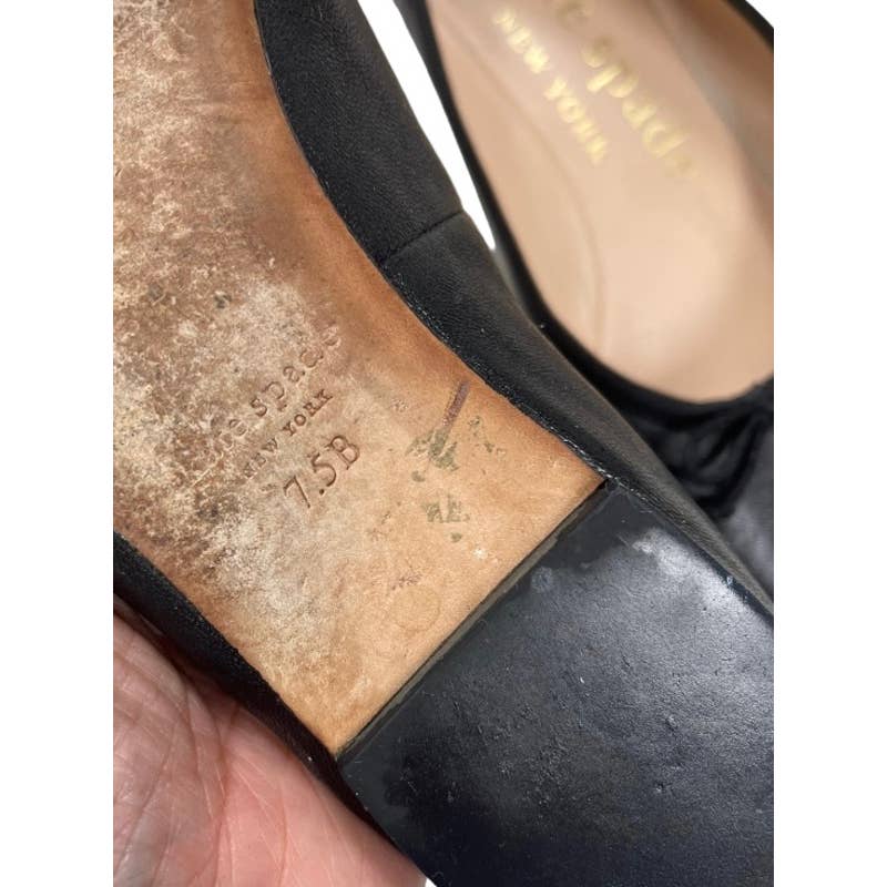 Kate Spade Honey Ballet Flats Shoes Leather Size 7.5 Black - Premium from Kate Spade - Just $59.0! Shop now at Finds For You