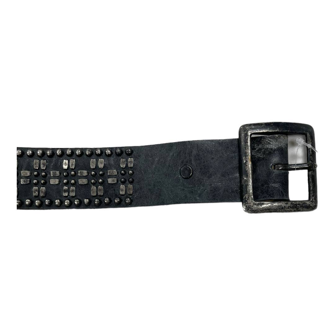 Caleen Cordero Studded Leather Rustic Belt Black Hand Crafted - Premium from Calleen Cordero - Just $179.0! Shop now at Finds For You