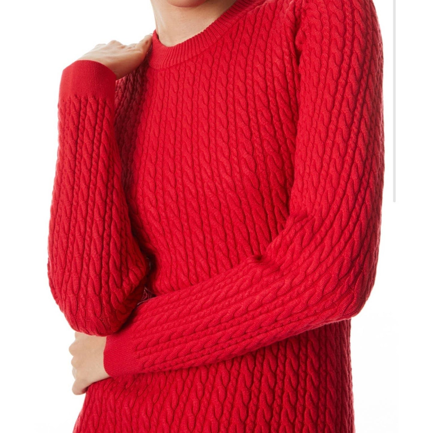 Alice + Olivia Yuna Cable Knit Dress Bodycon Size Large Red - Premium Clothing, Shoes & Accessories:Baby:Baby & Toddler Clothing:Bottoms from Alice + Olivia - Just $199.00! Shop now at Finds For You