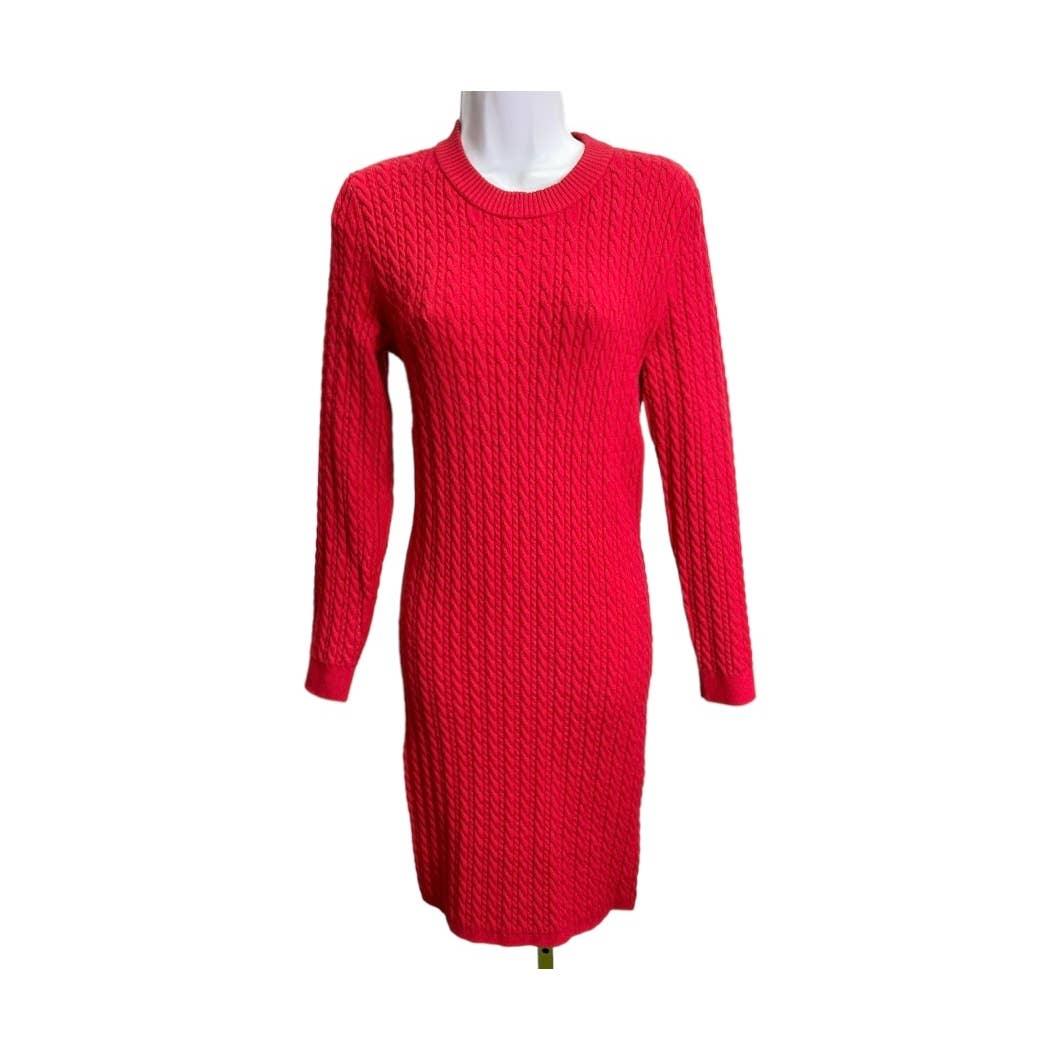 Alice + Olivia Yuna Cable Knit Dress Bodycon Size Large Red - Premium Clothing, Shoes & Accessories:Baby:Baby & Toddler Clothing:Bottoms from Alice + Olivia - Just $199.00! Shop now at Finds For You