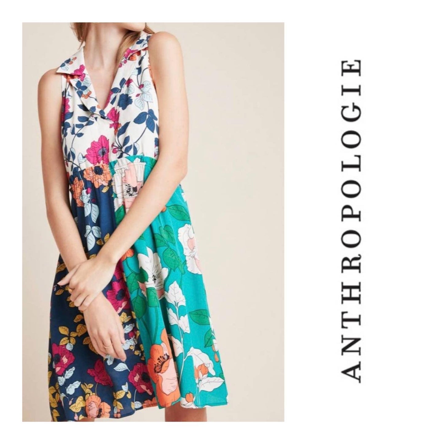 Anthropologie Dinah Knotch Color Multi Floral Dress Size 8 US - Premium from Anthropologie - Just $75.00! Shop now at Finds For You