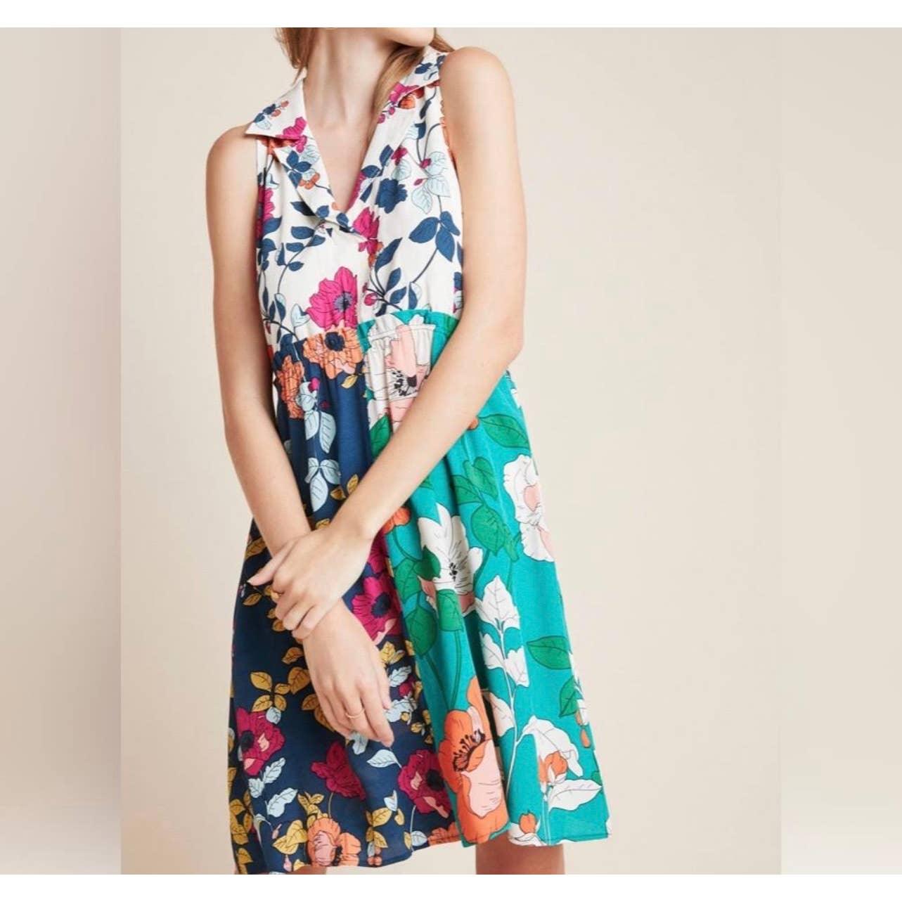 Anthropologie Dinah Knotch Color Multi Floral Dress Size 8 US - Premium from Anthropologie - Just $75.00! Shop now at Finds For You