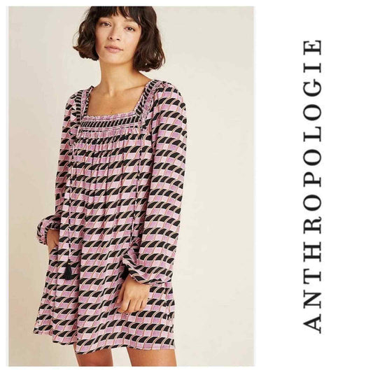 Anthropologie Maeve Adrienne Geometric Tunic Square Neck Size S - Premium Clothing, Shoes & Accessories:Women:Women's Clothing:Dresses from Anthropologie - Just $74.00! Shop now at Finds For You