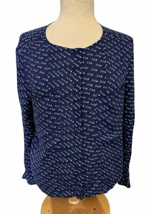 Anthropologie Maeve Blouse Petite Clara Bird Blouse Button Down Size 12P - Premium Clothing, Shoes & Accessories:Women:Women's Clothing:Tops from Anthropologie - Just $22.71! Shop now at Finds For You