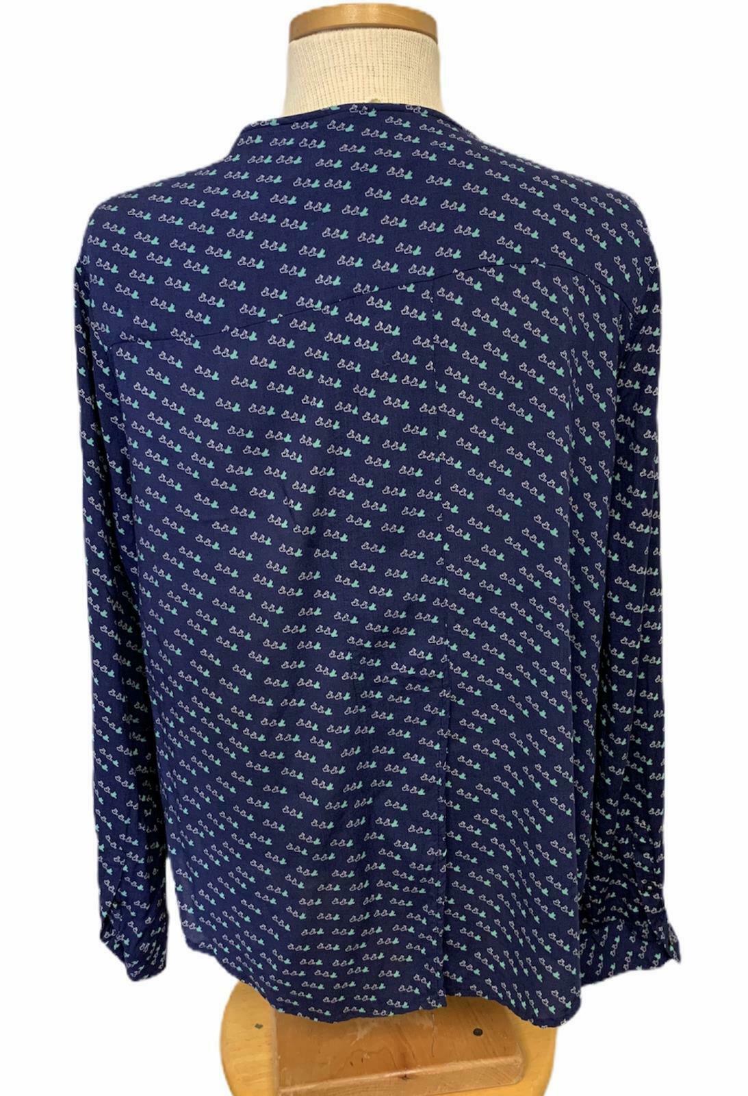 Anthropologie Maeve Blouse Petite Clara Bird Blouse Button Down Size 12P - Premium Clothing, Shoes & Accessories:Women:Women's Clothing:Tops from Anthropologie - Just $22.71! Shop now at Finds For You
