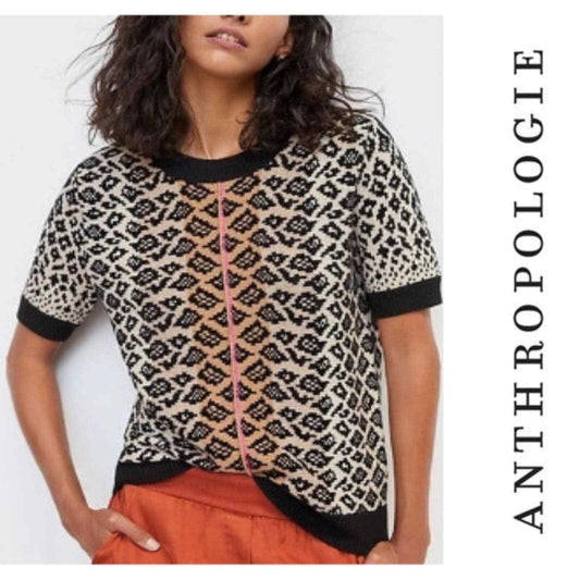 Anthropologie Maeve Elinor Animal Print Knit Sweater Size Small - Premium Clothing, Shoes & Accessories:Women:Women's Clothing:Sweaters from Anthropologie - Just $75.75! Shop now at Finds For You