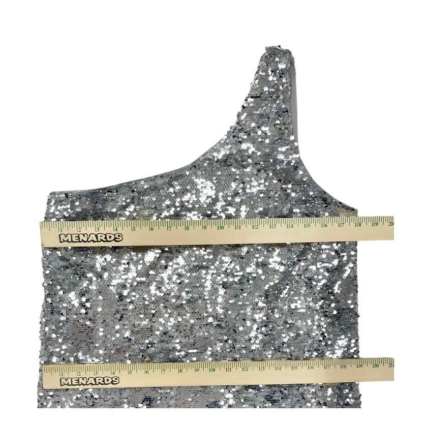 Anthropologie Maeve Sequin One Shoulder Midi Dress Size S New Silver - Premium from Anthropologie - Just $189.00! Shop now at Finds For You