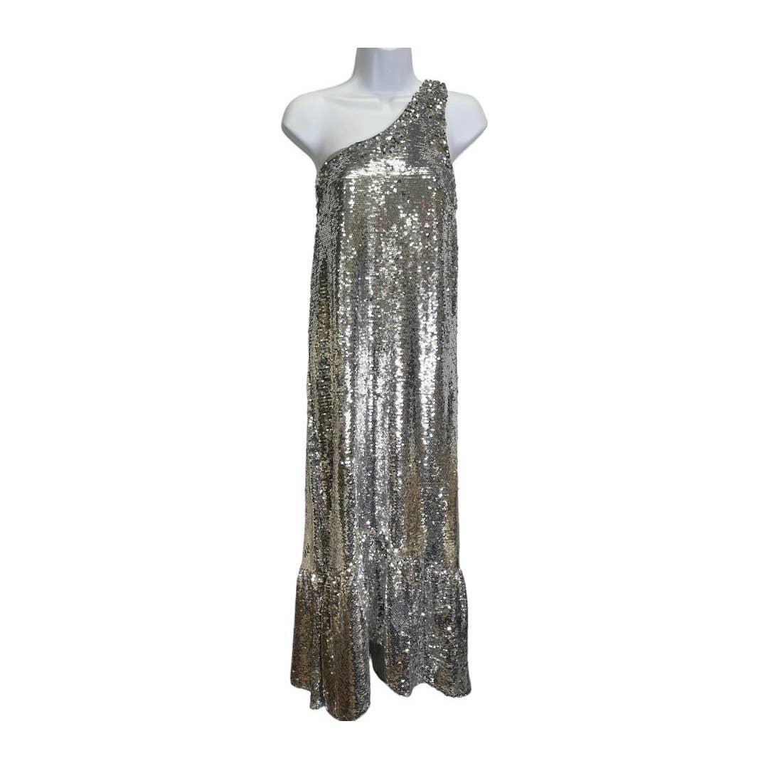 Anthropologie Maeve Sequin One Shoulder Midi Dress Size XS New - Premium from Anthropologie - Just $189.00! Shop now at Finds For You