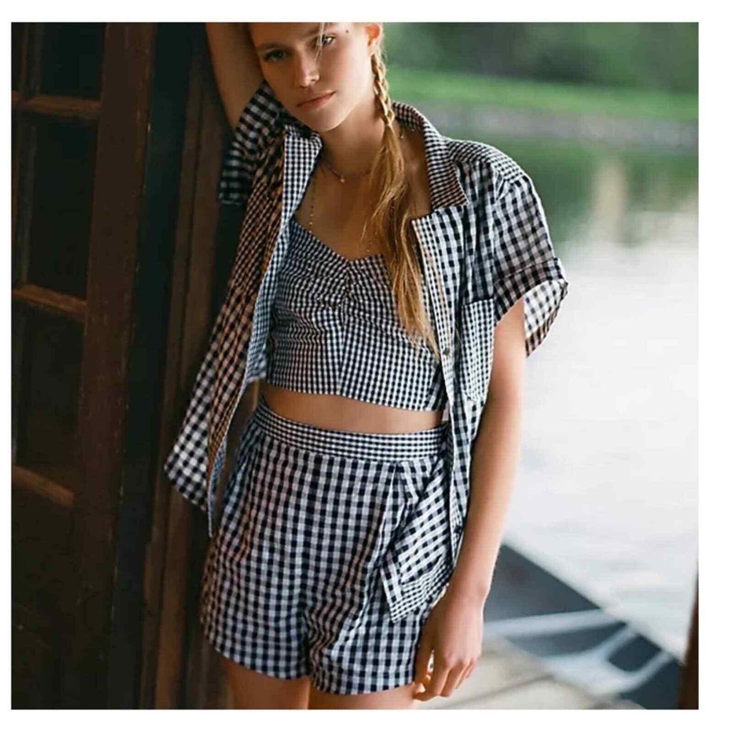 Anthropologie Maeve Three Piece Gingham Short Set Size 4 NEW - Premium Clothing, Shoes & Accessories:Women:Women's Clothing:Tops from Anthropologie - Just $99.99! Shop now at Finds For You
