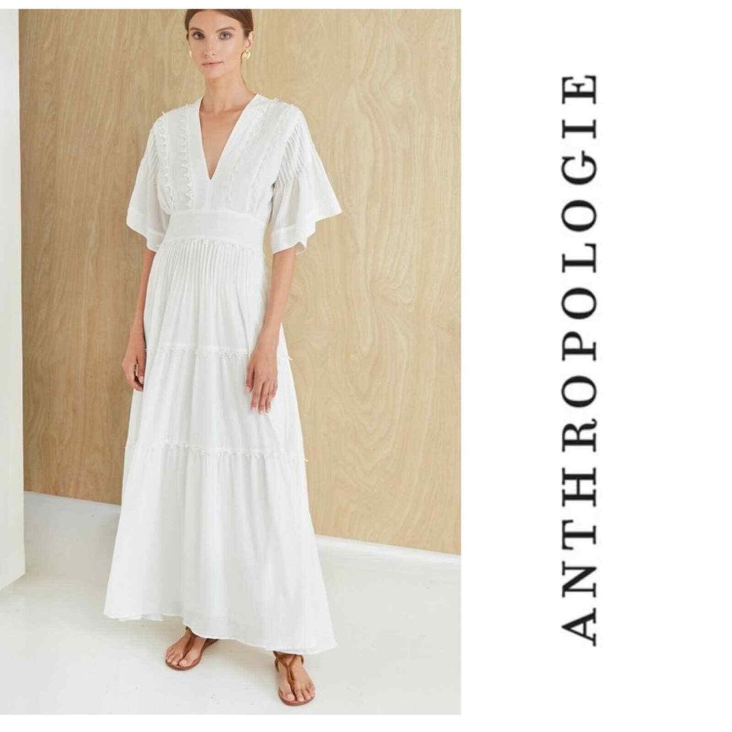 Anthropologie Magali Pascal Tiered Lace Midi Dress Size Petite Medium NEW - Premium Clothing, Shoes & Accessories:Women:Women's Clothing:Dresses from Anthropologie - Just $346.00! Shop now at Finds For You