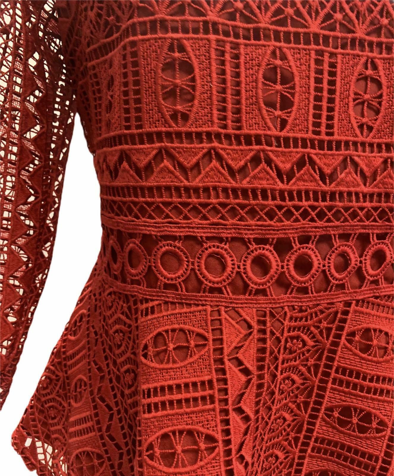 Anthropologie Moulette Soeurs Lace Peplum Top Blouse Size 4 Red - Premium Clothing, Shoes & Accessories:Women:Women's Clothing:Tops from Anthropologie - Just $60.59! Shop now at Finds For You