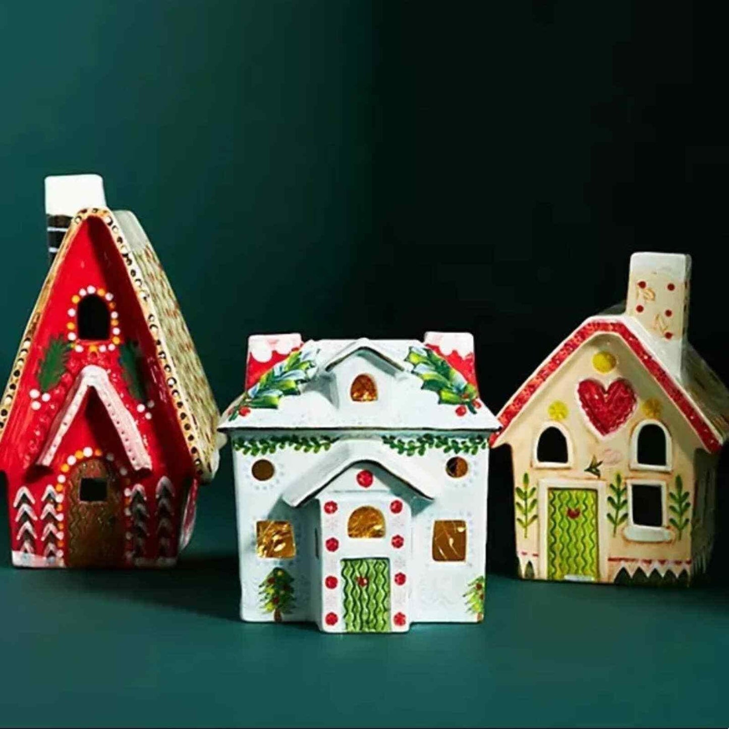 Anthropologie Nathalie Lete Holiday Village Peach Christmas House - Premium Home & Garden:Holiday & Seasonal Décor:Figurines from Anthropologie - Just $120.19! Shop now at Finds For You