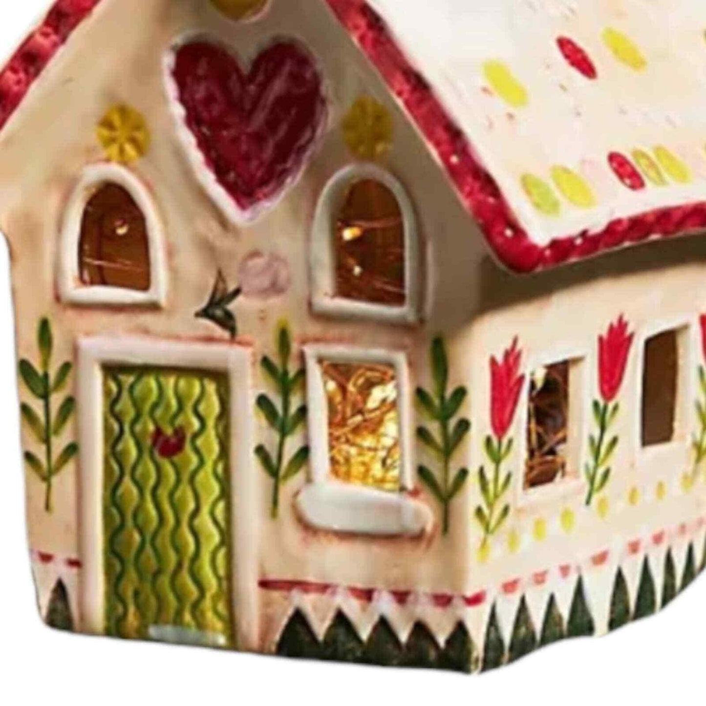 Anthropologie Nathalie Lete Holiday Village Peach Christmas House - Premium Home & Garden:Holiday & Seasonal Décor:Figurines from Anthropologie - Just $120.19! Shop now at Finds For You