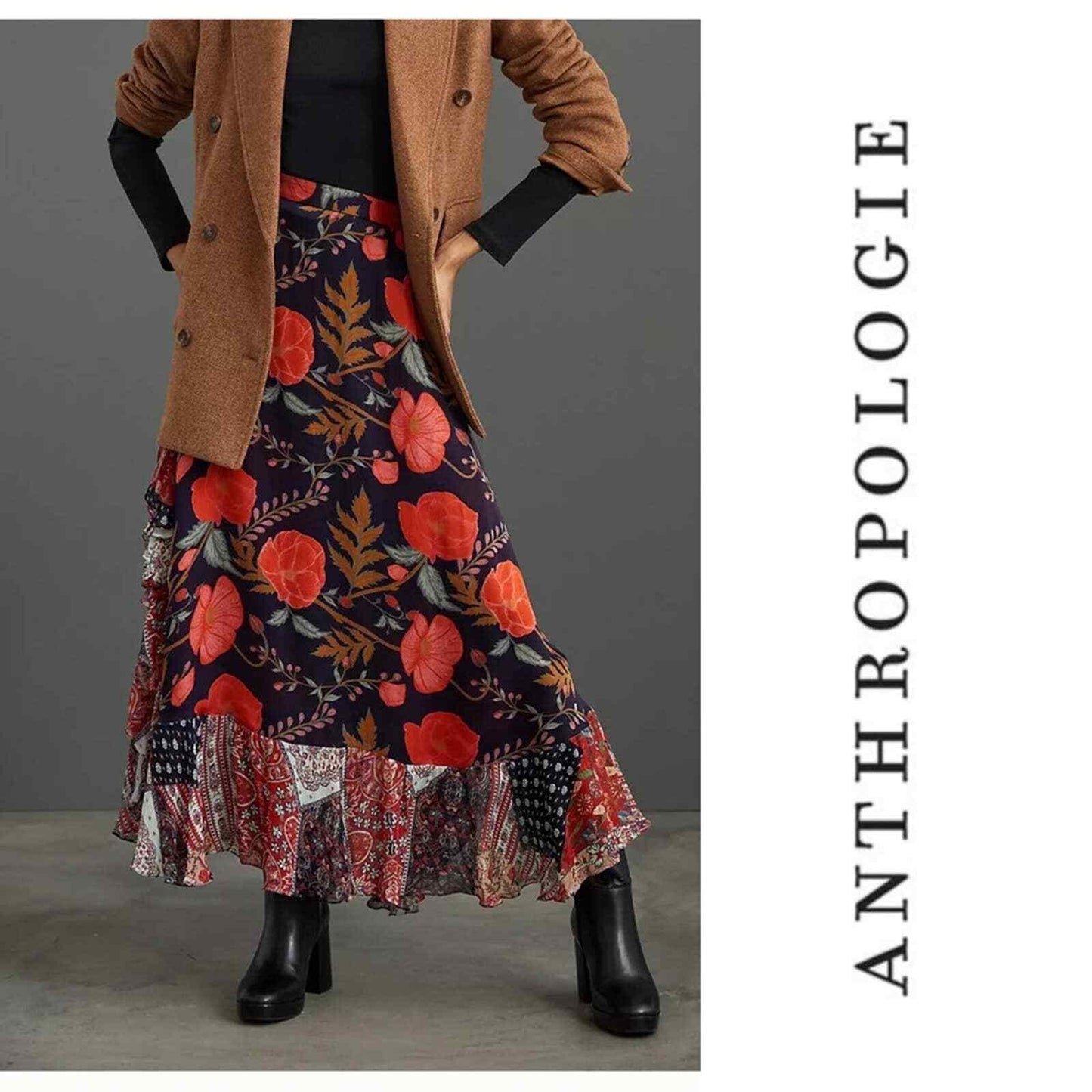 Anthropologie Nidhi Yasha Floral Ruffle Maxi Skirt Size 6 - Premium Clothing, Shoes & Accessories:Women:Women's Clothing:Skirts from Anthropologie - Just $140.39! Shop now at Finds For You