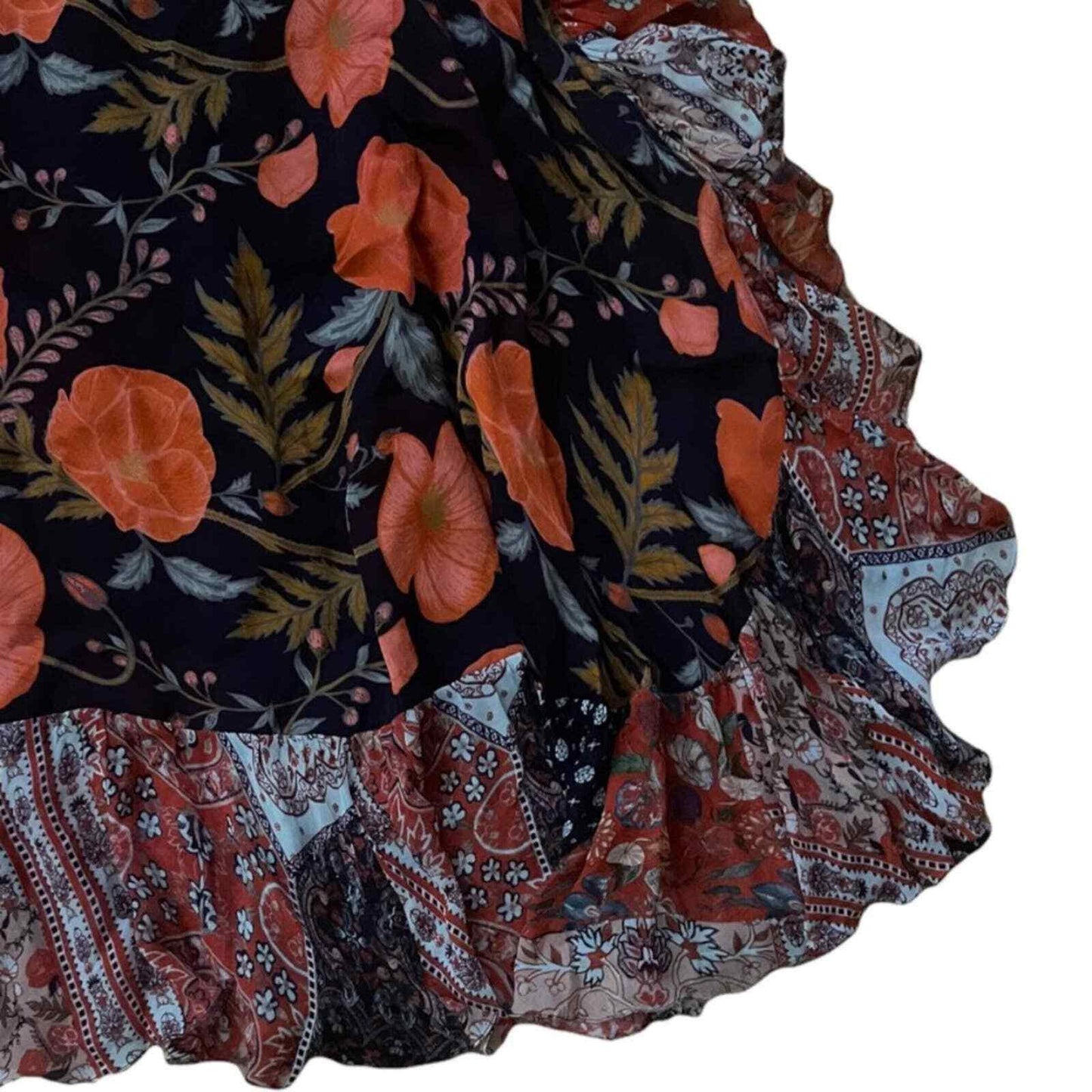 Anthropologie Nidhi Yasha Floral Ruffle Maxi Skirt Size 6 - Premium Clothing, Shoes & Accessories:Women:Women's Clothing:Skirts from Anthropologie - Just $140.39! Shop now at Finds For You