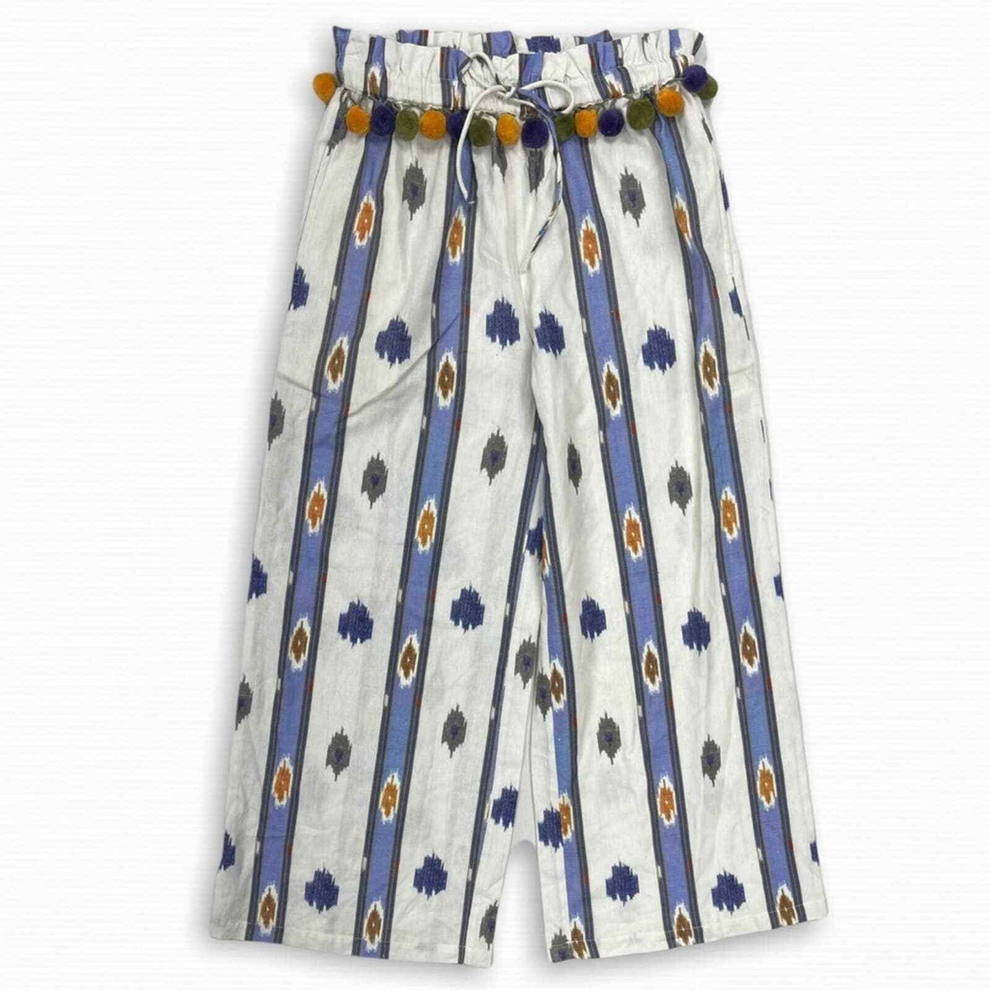Anthropologie Ollari Pom Pom Wide Leg Ikat Pants NEW Size Small - Premium Clothing, Shoes & Accessories:Women:Women's Clothing:Pants from Anthropologie - Just $60.00! Shop now at Finds For You