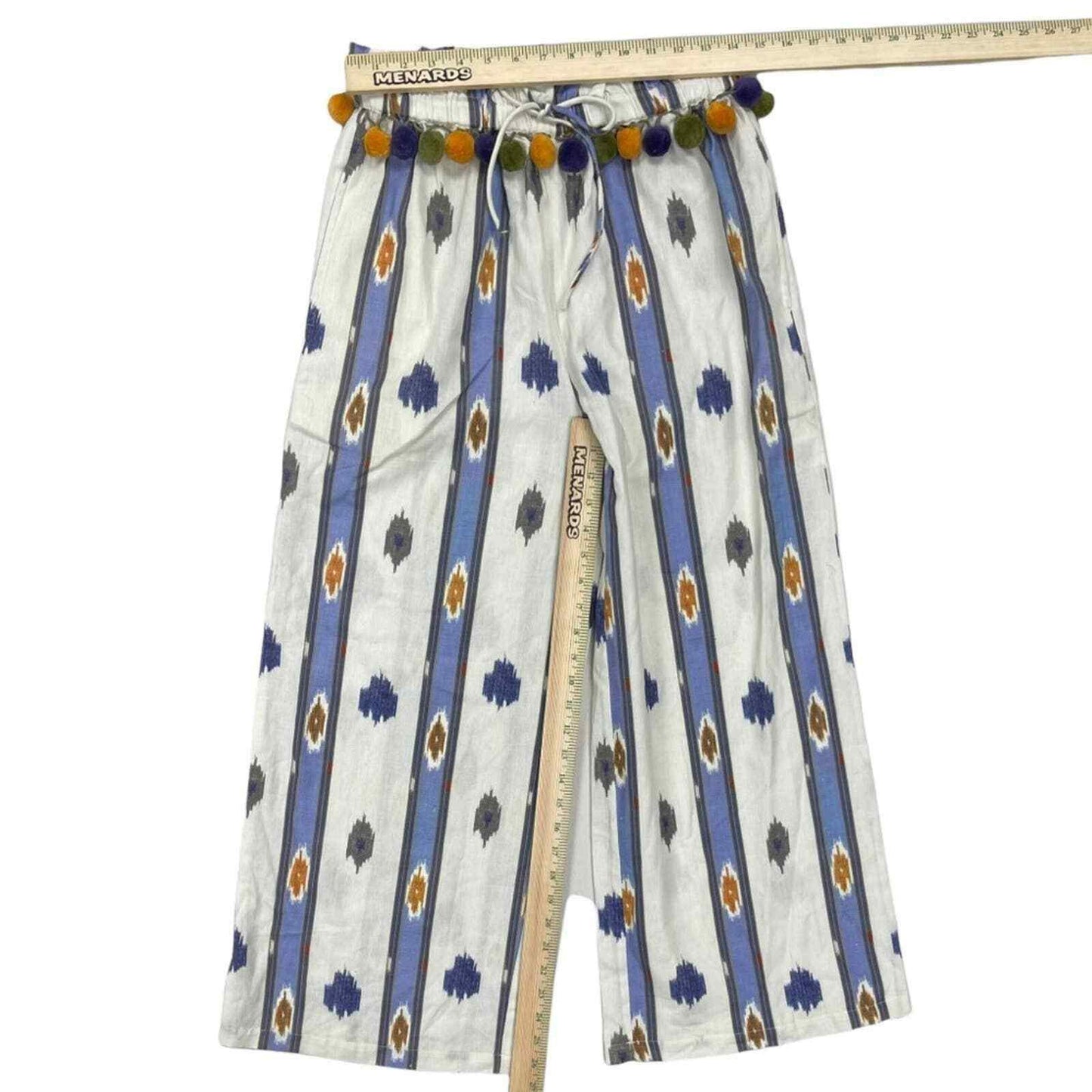 Anthropologie Ollari Pom Pom Wide Leg Ikat Pants NEW Size Small - Premium Clothing, Shoes & Accessories:Women:Women's Clothing:Pants from Anthropologie - Just $60.00! Shop now at Finds For You