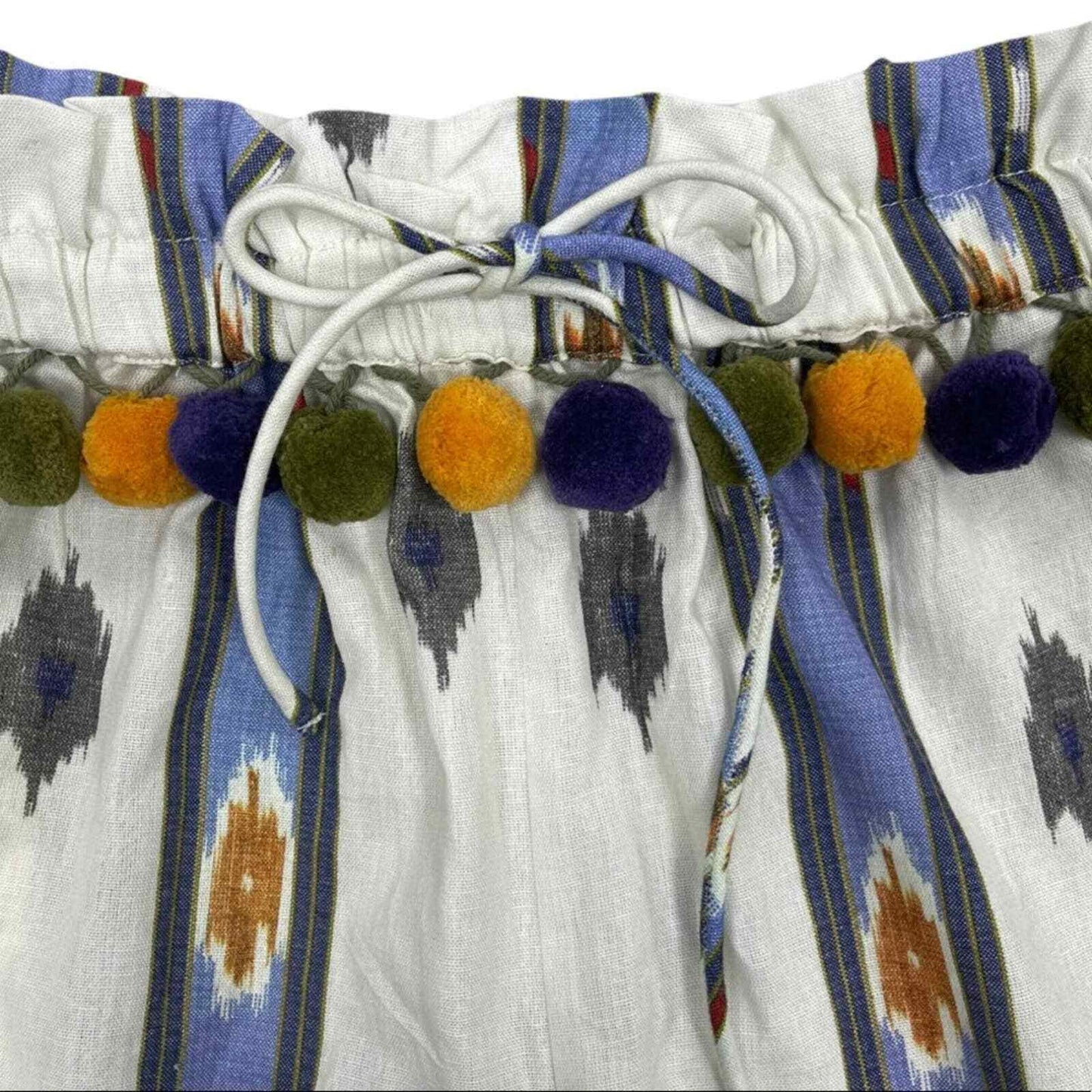 Anthropologie Ollari Pom Pom Wide Leg Ikat Pants NEW Size Small - Premium Clothing, Shoes & Accessories:Women:Women's Clothing:Pants from Anthropologie - Just $60.00! Shop now at Finds For You