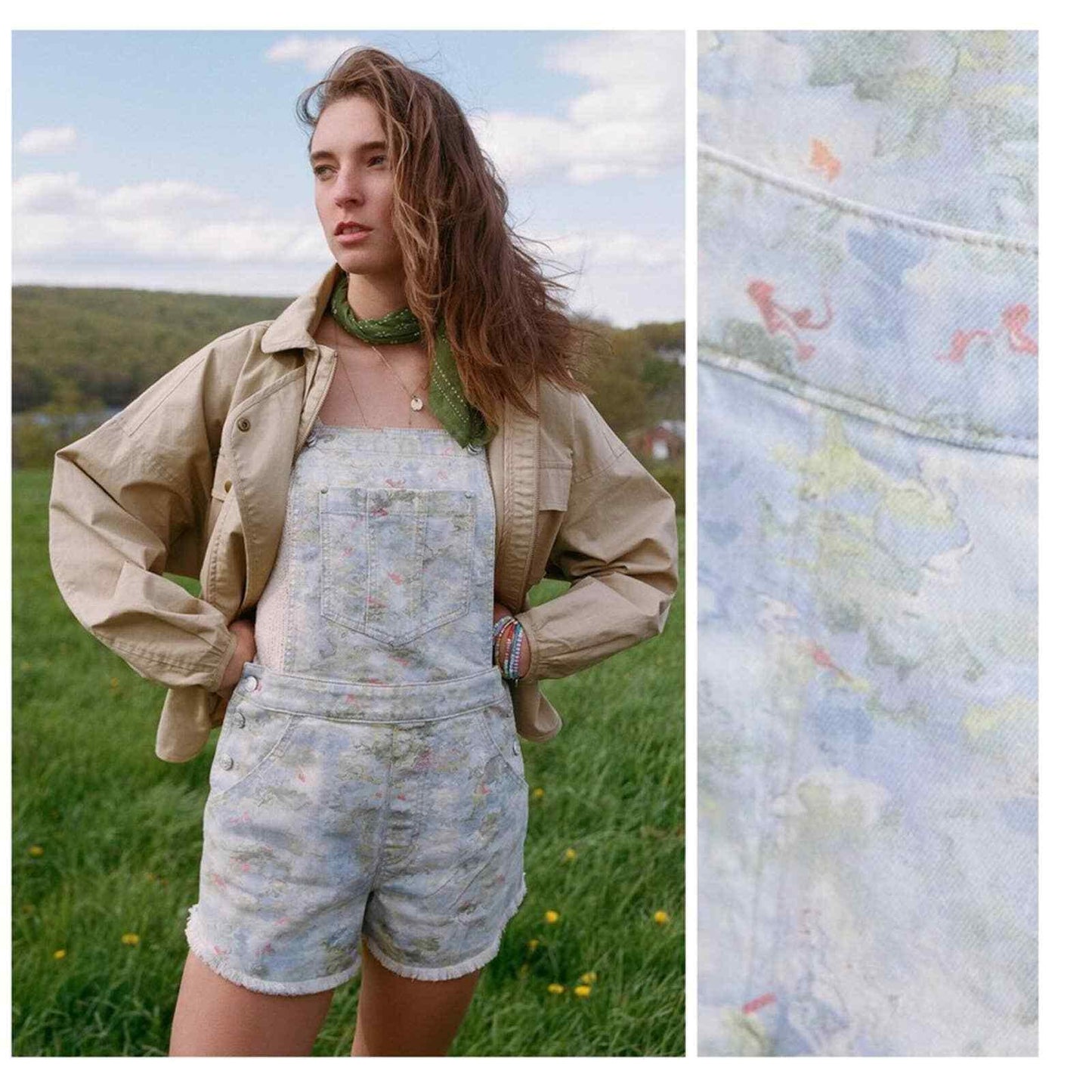 Anthropologie Pilcro Cut-Off Short Overalls Size 26 Denim Watercolor - Premium Clothing, Shoes & Accessories:Women:Women's Clothing:Jumpsuits & Rompers from Anthropologie - Just $99.99! Shop now at Finds For You