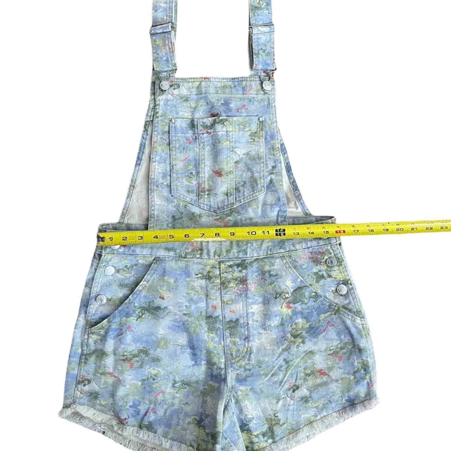 Anthropologie Pilcro Cut-Off Short Overalls Size 28 Denim Watercolor NEW - Premium Clothing, Shoes & Accessories:Women:Women's Clothing:Jumpsuits & Rompers from Anthropologie - Just $99.99! Shop now at Finds For You