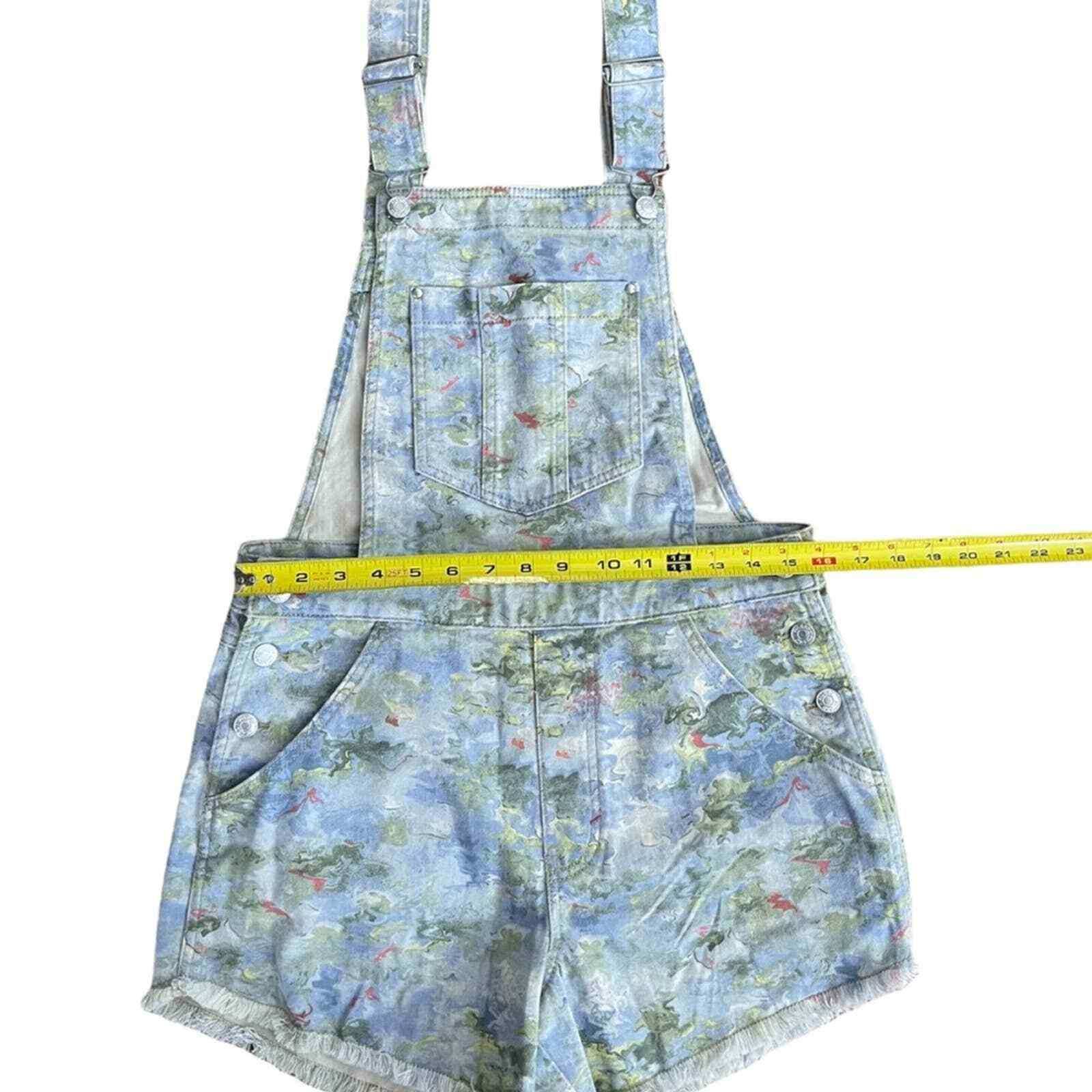 Anthropologie Pilcro Cut-Off Short Overalls Size 28 Denim Watercolor NEW - Premium Clothing, Shoes & Accessories:Women:Women's Clothing:Jumpsuits & Rompers from Anthropologie - Just $99.99! Shop now at Finds For You